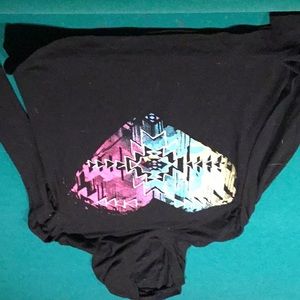 Black hooded light shirt